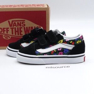 NEW Toddler Kid's VANS Old Skool V Hook and Loop Sneakers VN0A4VJJBA2